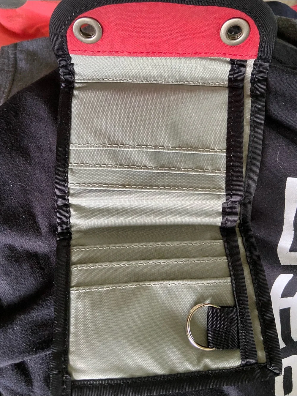 CHUMS Red Canvas Utility Pouch with Suede Accent LIKE NEW!